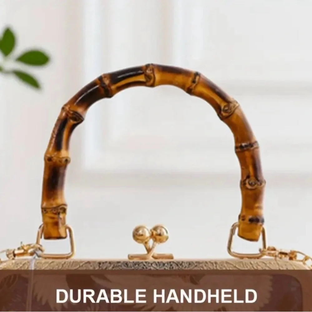 Elegant Blue Crane Print Handbag